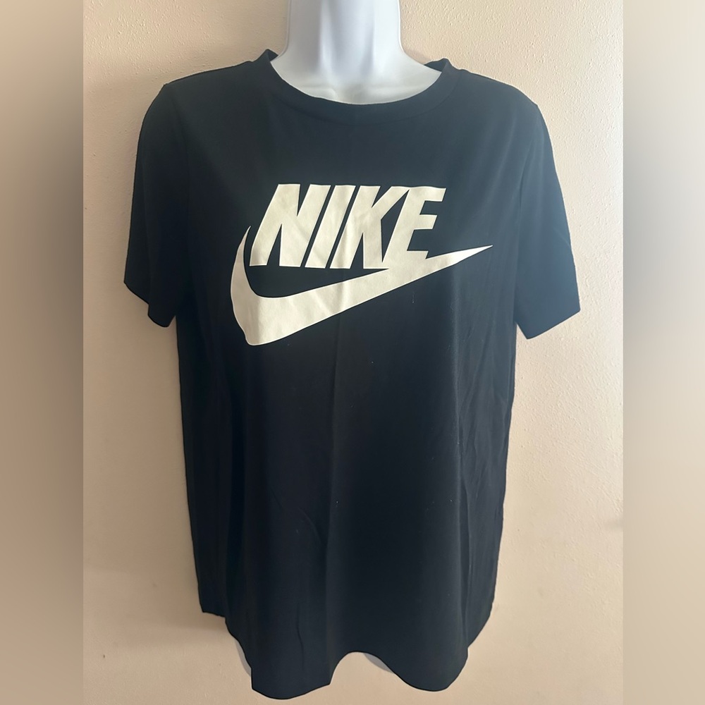 Nike Black Tee with White Swoosh